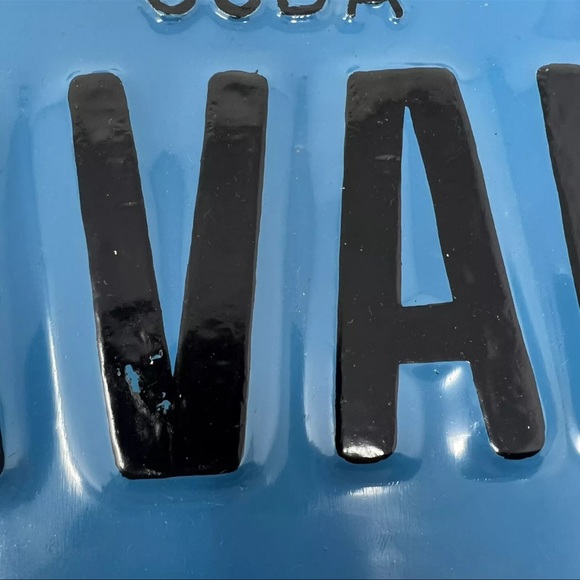 Vintage Cuba License Plate Custom Havana Spellout Blue Black 11.5” X 5.5” - Picture 4 of 11